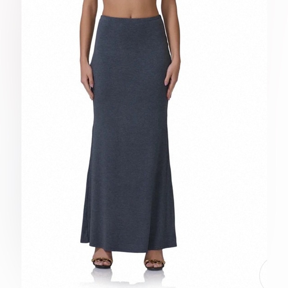 NEW AFRM Long Slate Gray Maxi Skirt - Picture 3 of 9